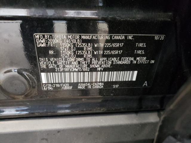 Photo 10 from auction – 2021 TOYOTA RAV4 XLE with VIN 2T3P1RFV3MW151662