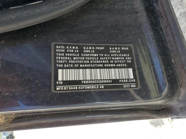 Photo 10 from auction – 2002 SAAB 9-5 ARC with VIN YS3ED59ZX23036524