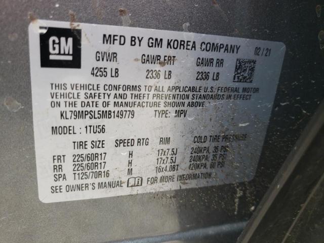 Photo 10 from auction – 2021 CHEVROLET TRAILBLAZE with VIN KL79MPSL5MB149779