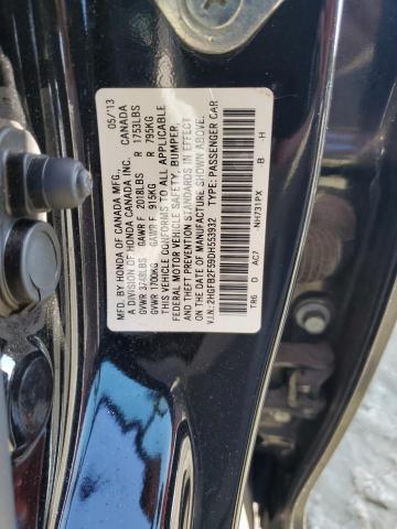 Photo 10 from auction – 2013 HONDA CIVIC LX with VIN 2HGFB2F59DH553932