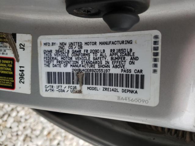 Photo 10 from auction – 2009 TOYOTA COROLLA BA with VIN 1NXBU40E89Z055197