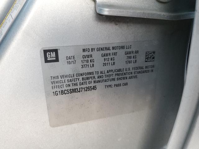 Photo 10 from auction – 2018 CHEVROLET CRUZE LS with VIN 1G1BC5SM3J7126545