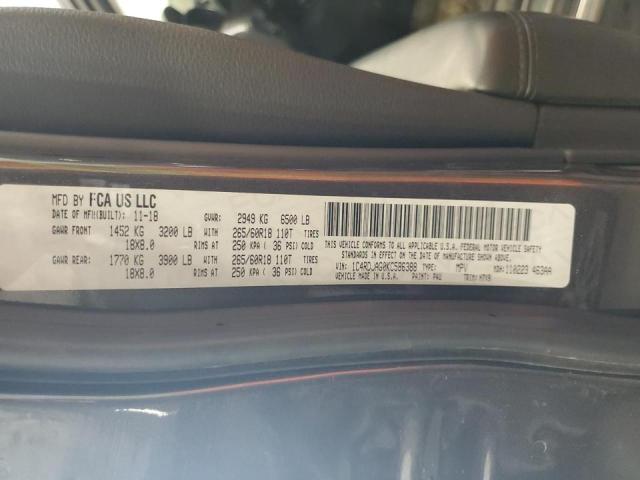 Photo 10 from auction – 2019 DODGE DURANGO SX with VIN 1C4RDJAG0KC586388