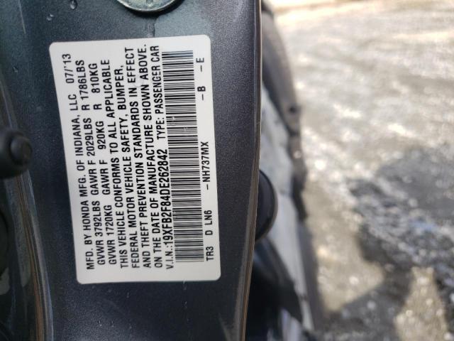 Photo 10 from auction – 2013 HONDA CIVIC EX with VIN 19XFB2F84DE262842