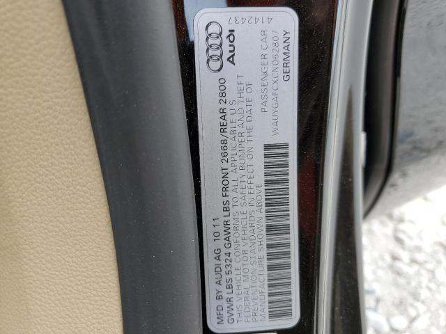 Photo 10 from auction – 2012 AUDI A7 PREMIUM with VIN WAUYGAFCXCN062807