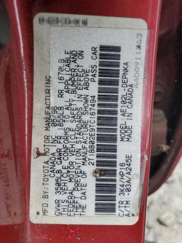 Photo 10 from auction – 1996 TOYOTA COROLLA with VIN 2T1BB02E9TC167494