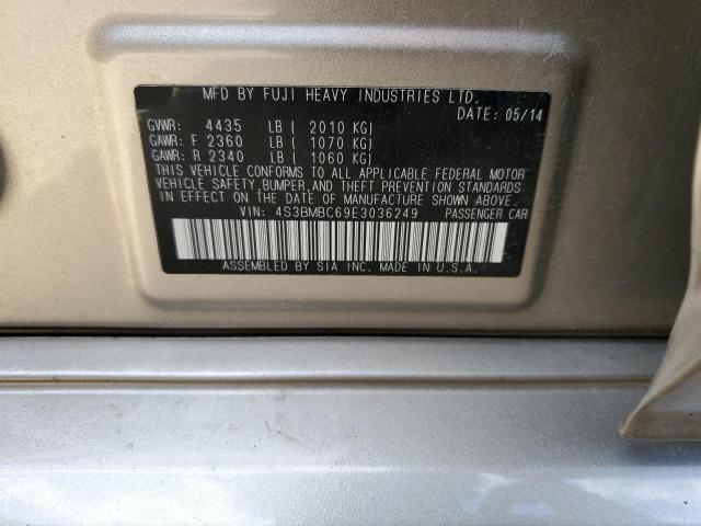 Photo 10 from auction – 2014 SUBARU LEGACY 2.5 with VIN 4S3BMBC69E3036249