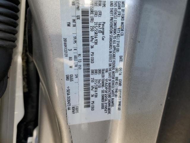 Photo 10 from auction – 2016 FORD FOCUS SE with VIN 1FADP3F22GL319521