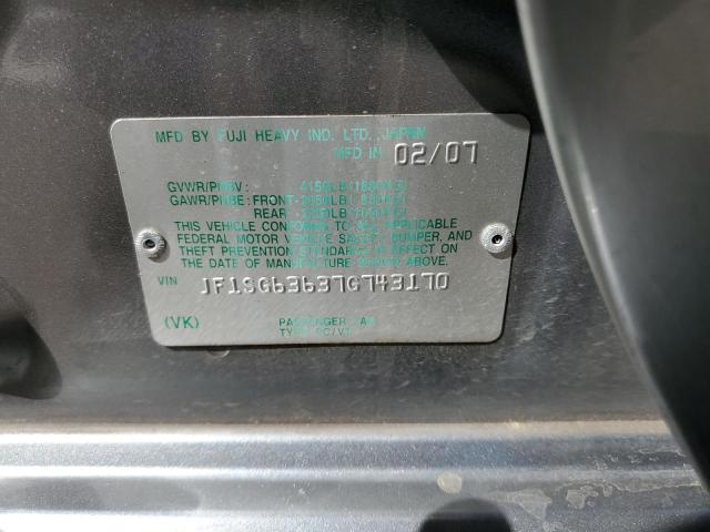 Photo 10 from auction – 2007 SUBARU FORESTER 2 with VIN JF1SG63637G743170