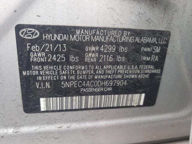 Photo 10 from auction – 2013 HYUNDAI SONATA SE with VIN 5NPEC4AC0DH697904
