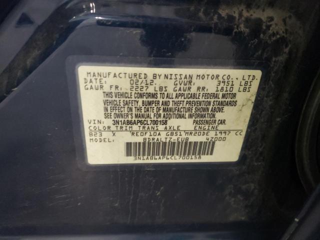 Photo 10 from auction – 2012 NISSAN SENTRA 2.0 with VIN 3N1AB6AP6CL700158