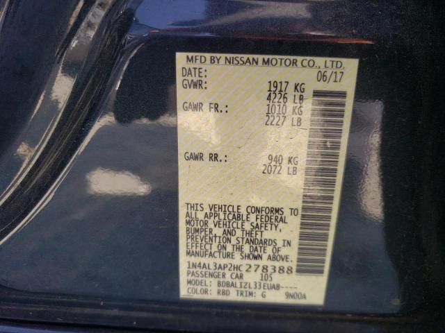 Photo 10 from auction – 2017 NISSAN ALTIMA 2.5 with VIN 1N4AL3AP2HC278388