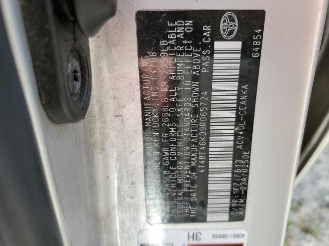 Photo 10 from auction – 2009 TOYOTA CAMRY BASE with VIN 4T4BE46K09R065724