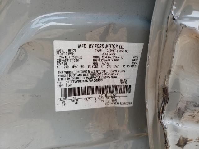 Photo 10 from auction – 2022 FORD MAVERICK X with VIN 3FTTW8E33NRA00966