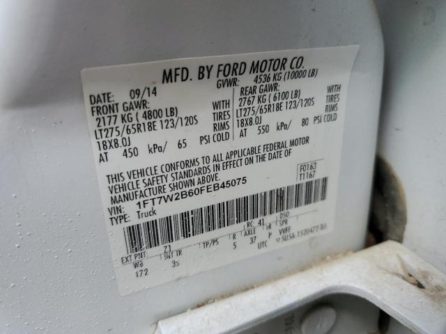 Photo 10 from auction – 2015 FORD F250 SUPER with VIN 1FT7W2B60FEB45075
