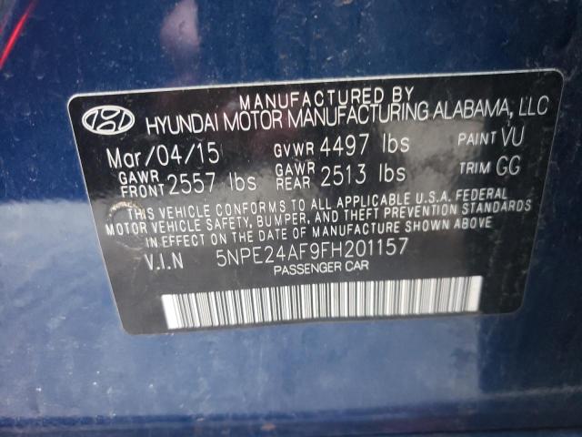 Photo 10 from auction – 2015 HYUNDAI SONATA SE with VIN 5NPE24AF9FH201157