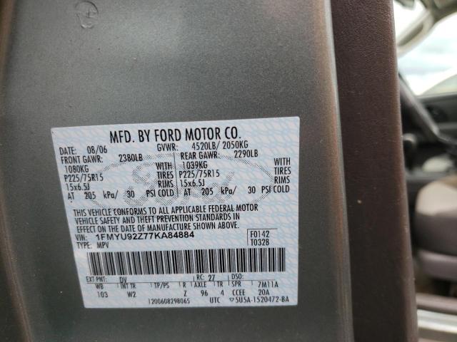 Photo 10 from auction – 2007 FORD ESCAPE XLS with VIN 1FMYU92Z77KA84884