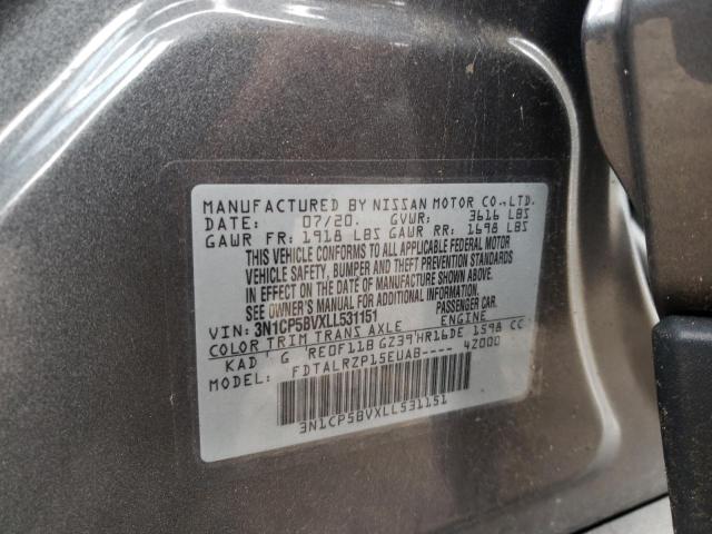 Photo 10 from auction – 2020 NISSAN KICKS S with VIN 3N1CP5BVXLL531151