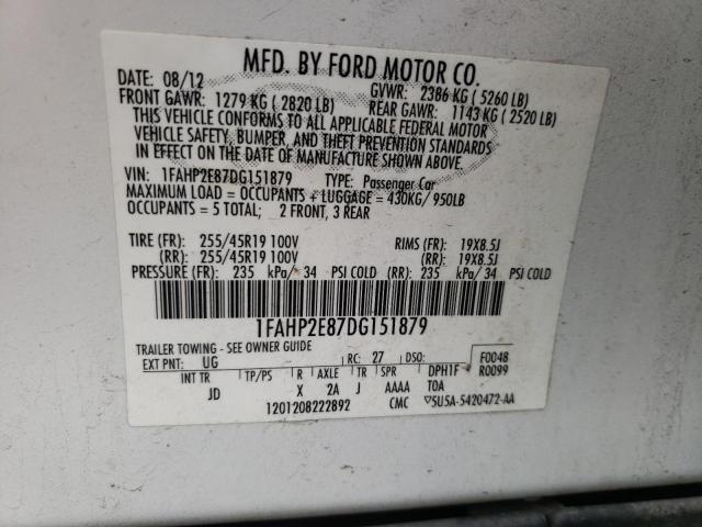 Photo 10 from auction – 2013 FORD TAURUS SEL with VIN 1FAHP2E87DG151879