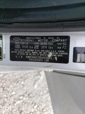 Photo 10 from auction – 2011 HYUNDAI ACCENT GLS with VIN KMHCN4AC3BU609962