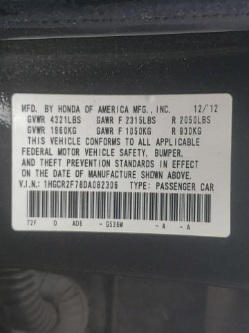Photo 10 from auction – 2013 HONDA ACCORD EX with VIN 1HGCR2F78DA082306