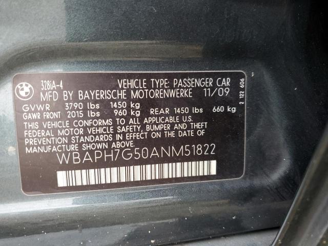 Photo 10 from auction – 2010 BMW 328 I with VIN WBAPH7G50ANM51822