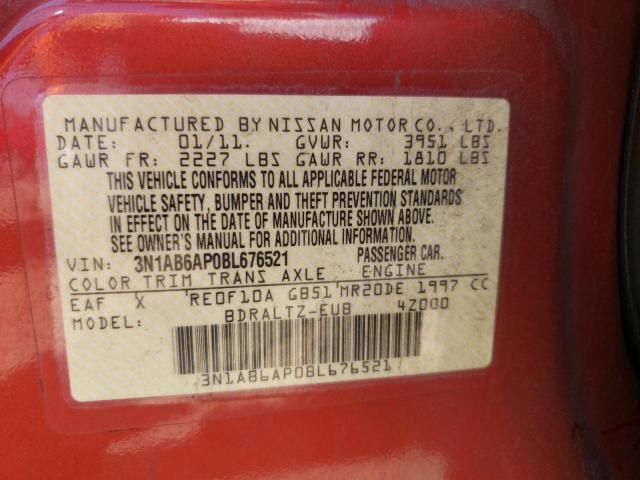 Photo 10 from auction – 2011 NISSAN SENTRA 2.0 with VIN 3N1AB6AP0BL676521