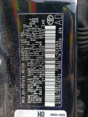 Photo 10 from auction – 2016 TOYOTA COROLLA L with VIN 2T1BURHE7GC725368