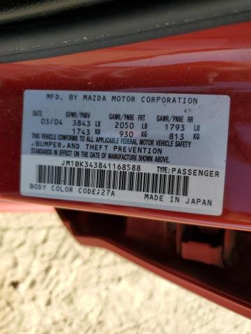 Photo 10 from auction – 2004 MAZDA 3 HATCHBAC with VIN JM1BK343841168588