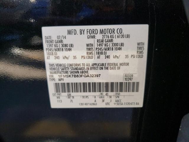 Photo 10 from auction – 2015 FORD EXPLORER with VIN 1FM5K7B83FGA32397