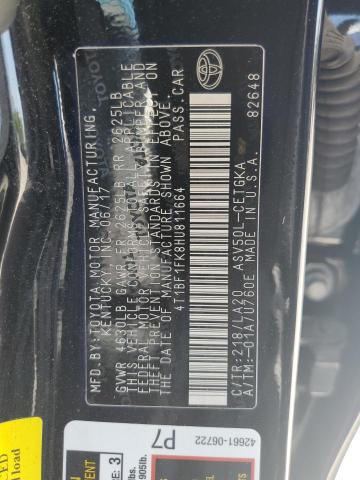 Photo 10 from auction – 2017 TOYOTA CAMRY LE with VIN 4T1BF1FK8HU811664