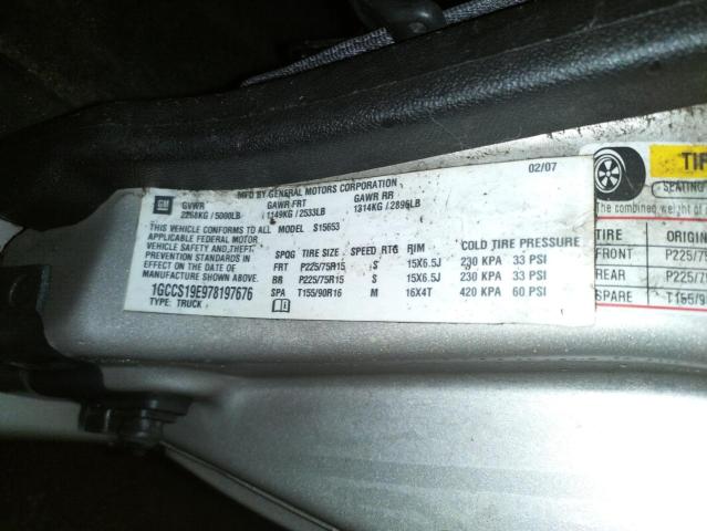Photo 10 from auction – 2007 CHEVROLET COLORADO with VIN 1GCCS19E978197676