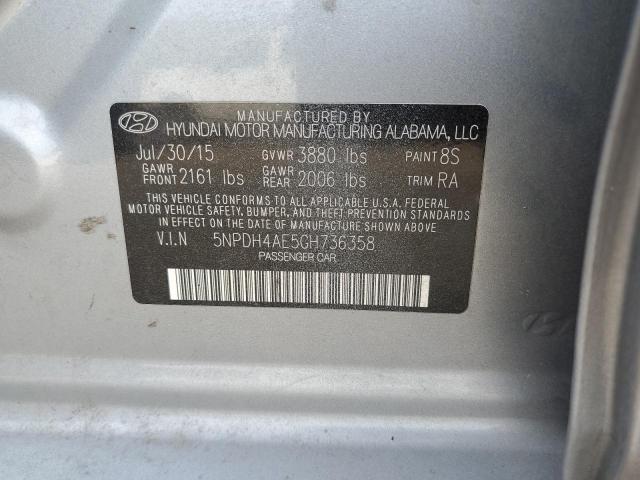 Photo 10 from auction – 2016 HYUNDAI ELANTRA SE with VIN 5NPDH4AE5GH736358