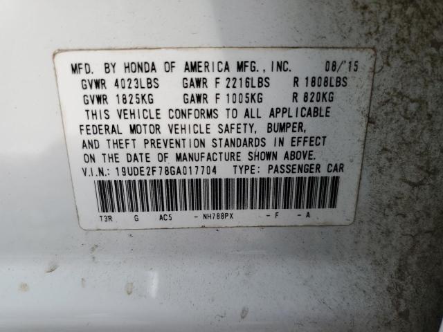 Photo 10 from auction – 2016 ACURA ILX PREMIU with VIN 19UDE2F78GA017704