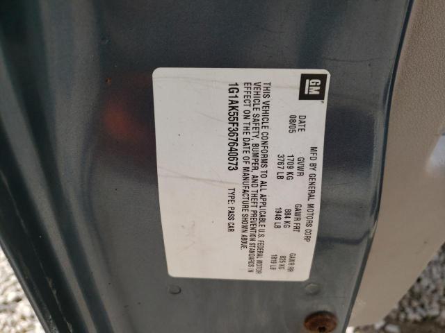 Photo 10 from auction – 2006 CHEVROLET COBALT LS with VIN 1G1AK55F367640673