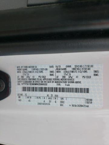 Photo 10 from auction – 2021 FORD F150 SUPER with VIN 1FTFX1E88MKE66022