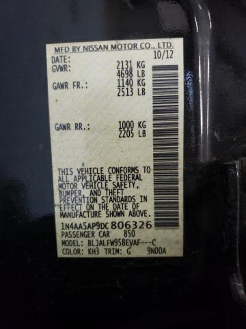 Photo 10 from auction – 2013 NISSAN MAXIMA with VIN 1N4AA5AP9DC806326