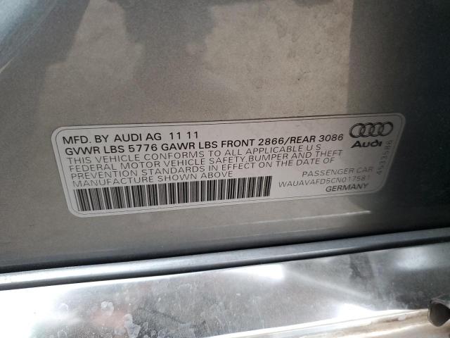 Photo 10 from auction – 2012 AUDI A8 QUATTRO with VIN WAUAVAFD5CN017581