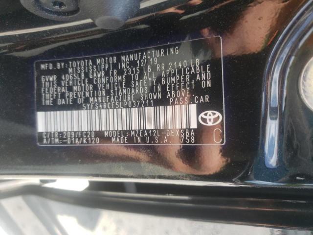 Photo 10 from auction – 2020 TOYOTA COROLLA SE with VIN 5YFS4RCE5LP037211