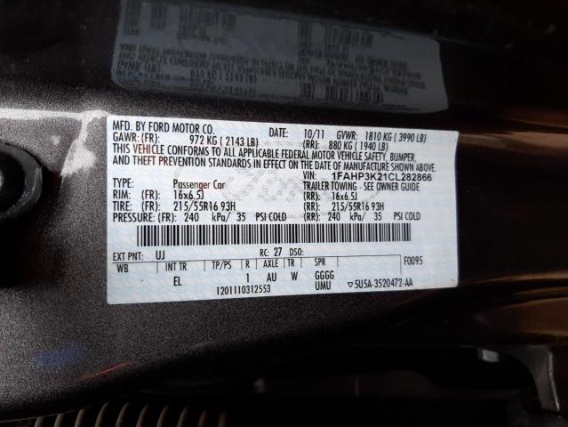 Photo 10 from auction – 2012 FORD FOCUS SE with VIN 1FAHP3K21CL282866