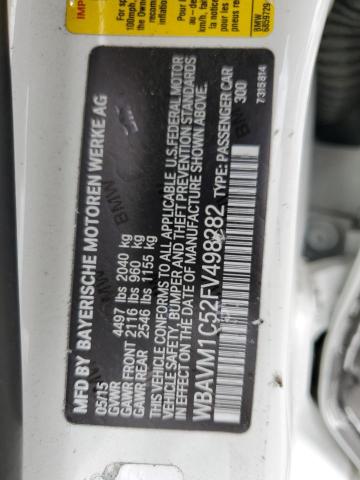 Photo 10 from auction – 2015 BMW X1 SDRIVE2 with VIN WBAVM1C52FV498282