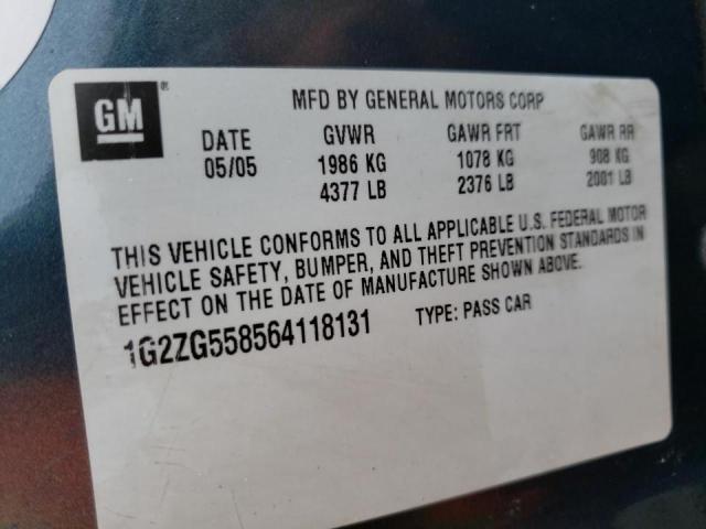 Photo 10 from auction – 2006 PONTIAC G6 SE1 with VIN 1G2ZG558564118131