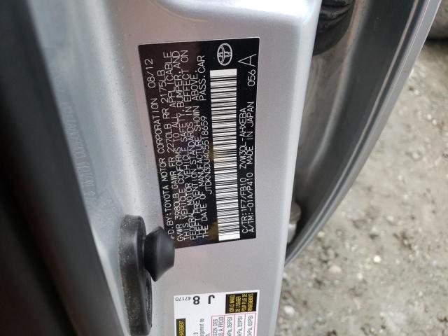 Zdjęcie 10 z aukcji – 2012 TOYOTA PRIUS z VIN JTDKN3DU4C5518659