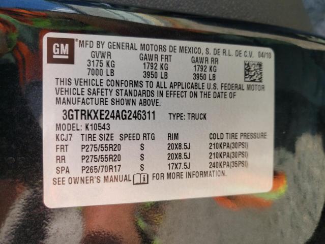 Photo 10 from auction – 2010 GMC SIERRA K15 with VIN 3GTRKXE24AG246311