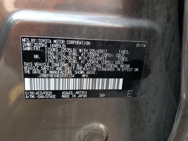 Photo 10 from auction – 2014 TOYOTA RAV4 LE with VIN JTMZFREV4ED031234