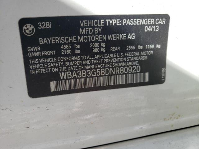 Photo 10 from auction – 2013 BMW 328 XI with VIN WBA3B3G58DNR80920