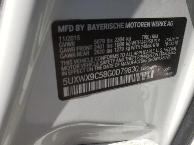 Photo 10 from auction – 2016 BMW X3 XDRIVE2 with VIN 5UXWX9C58G0D79830