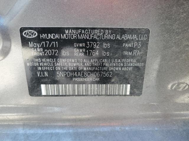 Photo 10 from auction – 2012 HYUNDAI ELANTRA GL with VIN 5NPDH4AE8CH067562