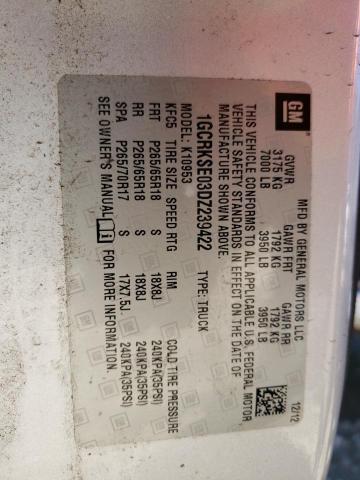 Photo 10 from auction – 2013 CHEVROLET SILVERADO with VIN 1GCRKSE03DZ239422