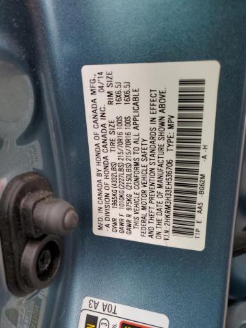 Photo 10 from auction – 2014 HONDA CR-V LX with VIN 2HKRM3H33EH536706